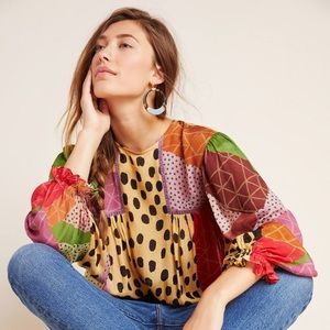 Anthropologie Bl-nk Miranda Peasant Blouse—NWOT